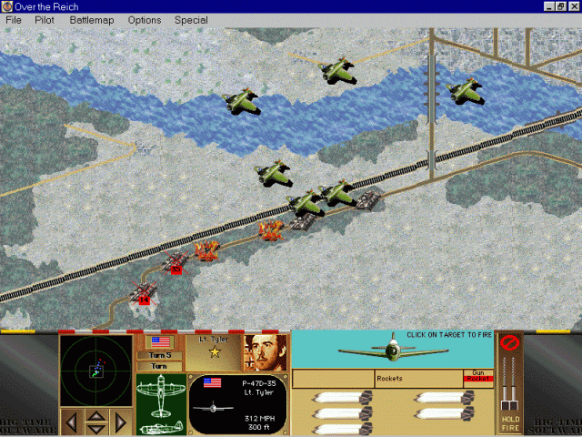 U.S. fighter bombers attack German tanks during the Battle of the Bulge