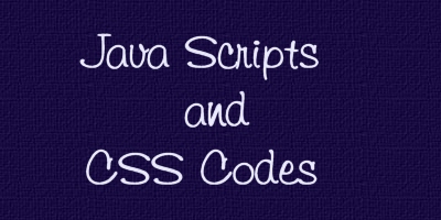 Java Script and CSS Codes
