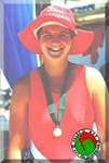 Robyn Gersie with her silver medal . Click to enlarge.