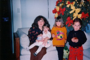 My sister Flavia and her kids Dec.1992 Mexico City