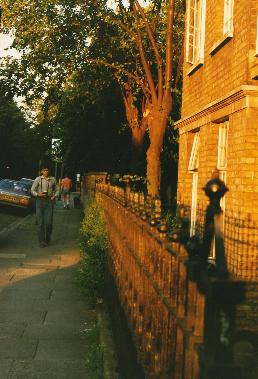 Dave walking near our hostel
