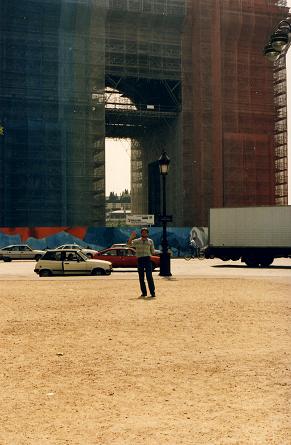 Myself in front of the Arc de Triomphe