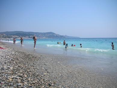 View of the beach in Nice
