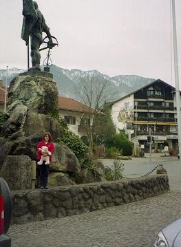Schmied Balthes Von Kochel statue in Kochel, Germany