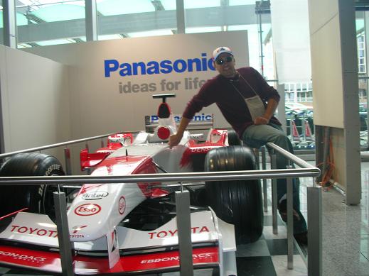 Myself in front of Ralf Shumarer's F1 car