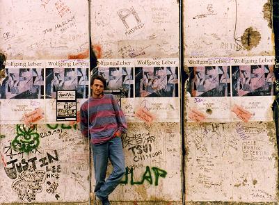 Myself standing by the Berlin Wall