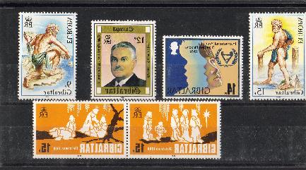 Stamps bought in Gibraltar