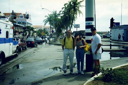 Derek, Tara myself in downtown Oranjestad