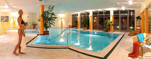 The lovely inside pool of the Alpen Adria Hotel by Hermagor