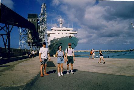  Standing in the port of Bridgetown, Barbados