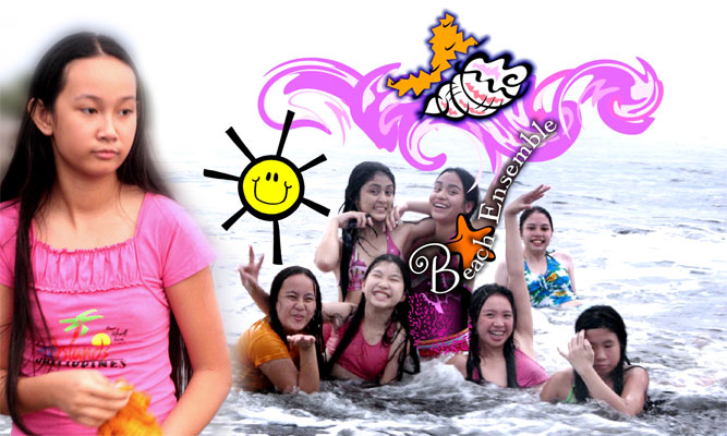 Beach ensemble of FCFISC figure skaters frolicking on the shores of Nasugbu, Batangas.
