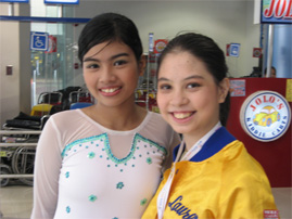 FCFISC Skater Irene and friend during the ISI-Asia Skate Asia 2007 Skating Championships at the Mall of Asia, Manila, Philippines