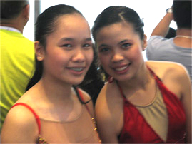 FCFISC skater Mica and friend during the ISI-Asia Skate Asia 2007 Skating Championships at the Mall of Asia, Manila, Philippines
