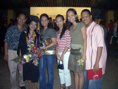 my family during my daughter Andrea on her graduation day in Silliman Univ.