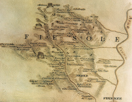 La Diocesi di Fiesole nel 1778 da una carta dell'Archivio Vescovile