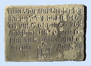 Lapide della famiglia Portigiani nella Cripta dei Del Palagio a San Francesco di Fiesole