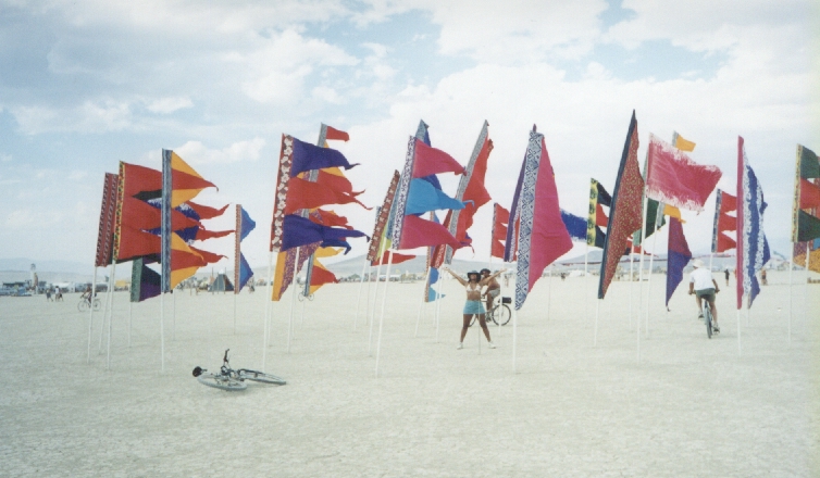 Sheryl In Colored Flags