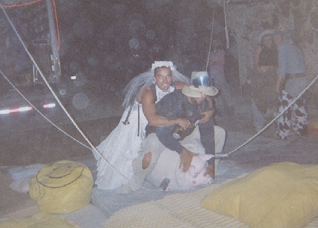 Squealing Happy Newlyweds