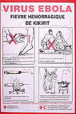 Ebola HF prevention poster, Kikwit, Zaire outbreak (14371 bytes)