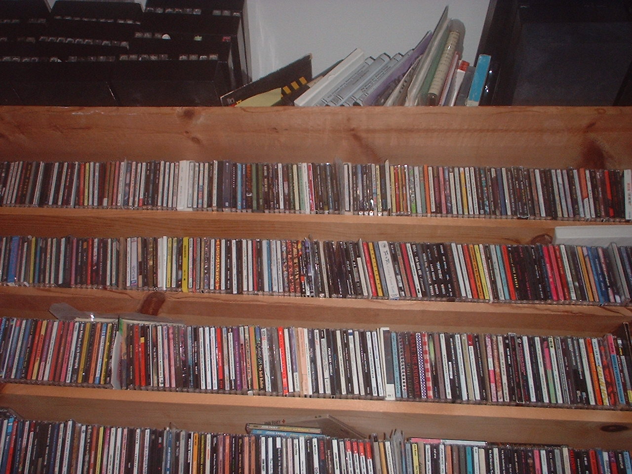 view of the upper shelves