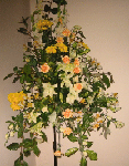 Corner feature beside table arrangement