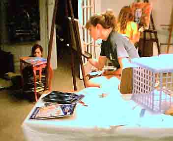 kate painting away...