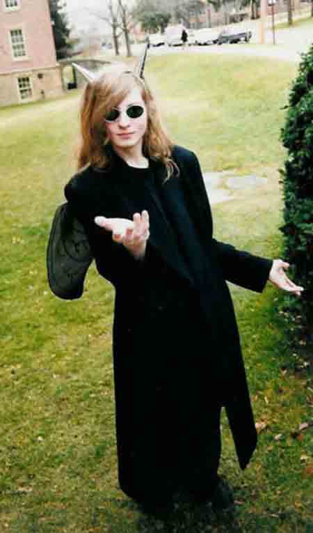 Michael as the devil.