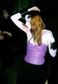 A purple demon dancin'.