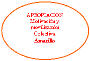 Elipse: APROPIACIÓN
Motivación y movilización
Colectiva
Amarillo