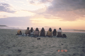 Galera esperando o sol!!
