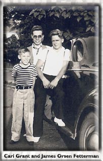 Carl Grant & James Orson Fetterman with unidentified friend