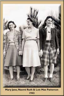 Mary Jane, Naomi Ruth & Lois Mae Patterson, April 1942