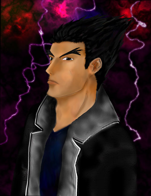I am devil with no FEATHERY wings that are PURPLE