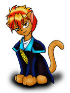 This Tasuki kitty acts just like Tasuki, no da! He's always drunk on life, no da. ^_^