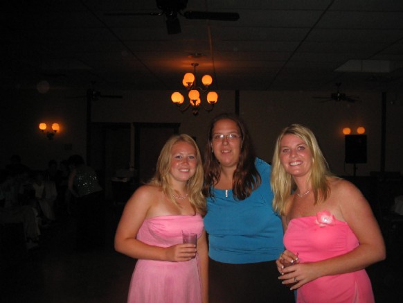 Me at a wedding with 2 of my friends