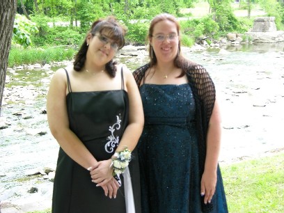 My sister and I before going to prom together. 3 years late for me but it was still so awesome!