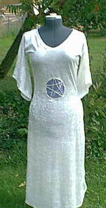 A robe with a pentacle 