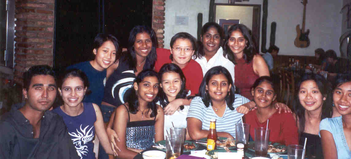 us at a restaurant(forgot da name)