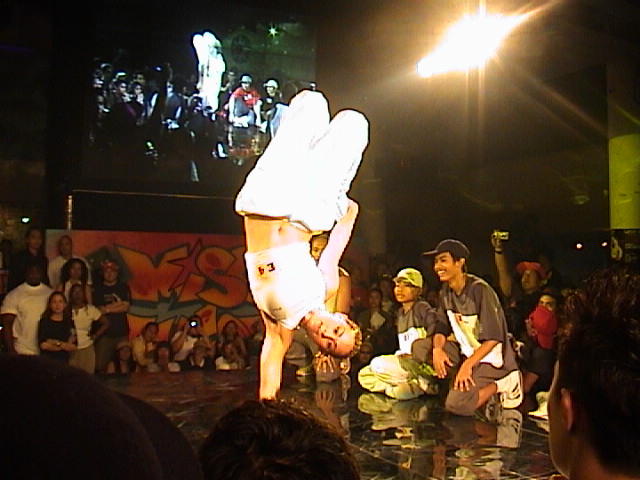 the only b-girl. she is good too. like this pic.