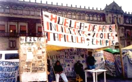 Ind�genas Zoques en huelga de Hambre