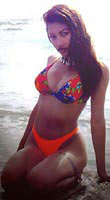 Nikki Cash on the beach