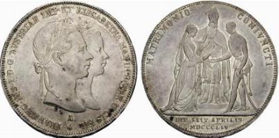 [Doppelgulden auf die kaiserliche Hochzeit 1854]