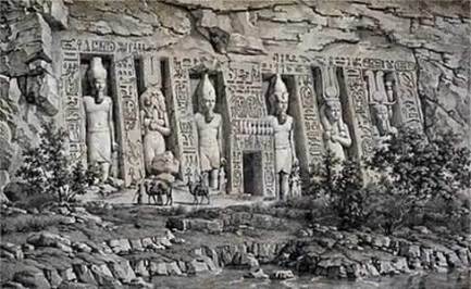 [Abu Simbel, Statuen am Hathor-Tempel]