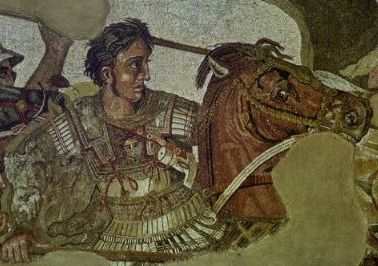 [Alexander, Detail aus dem Pompeii-Mosaik]