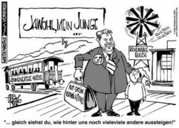 [Atomausstieg - die BRDDR im Alleingang (Karikatur)]