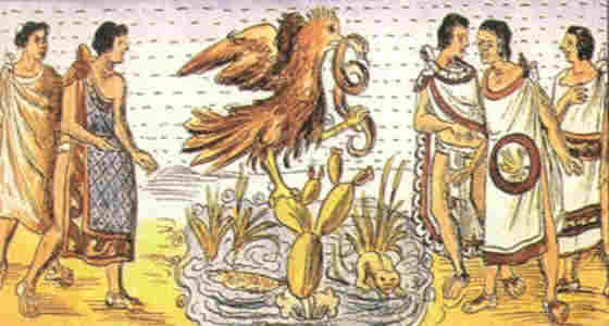 [Die Azteken gründen 
Tenochtitlán]