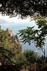 [Blick von Capri zum nahen Festland]