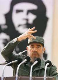 [castro im Schatten Ch� Guevaras]