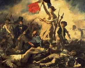 [Gemlde von Delacroix zur Revolution von 1830 - flschlich, aber beharrlich der Revolution von 1789 zugeschrieben]