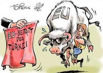 [Karikatur: Sarah Sauer am Werk]